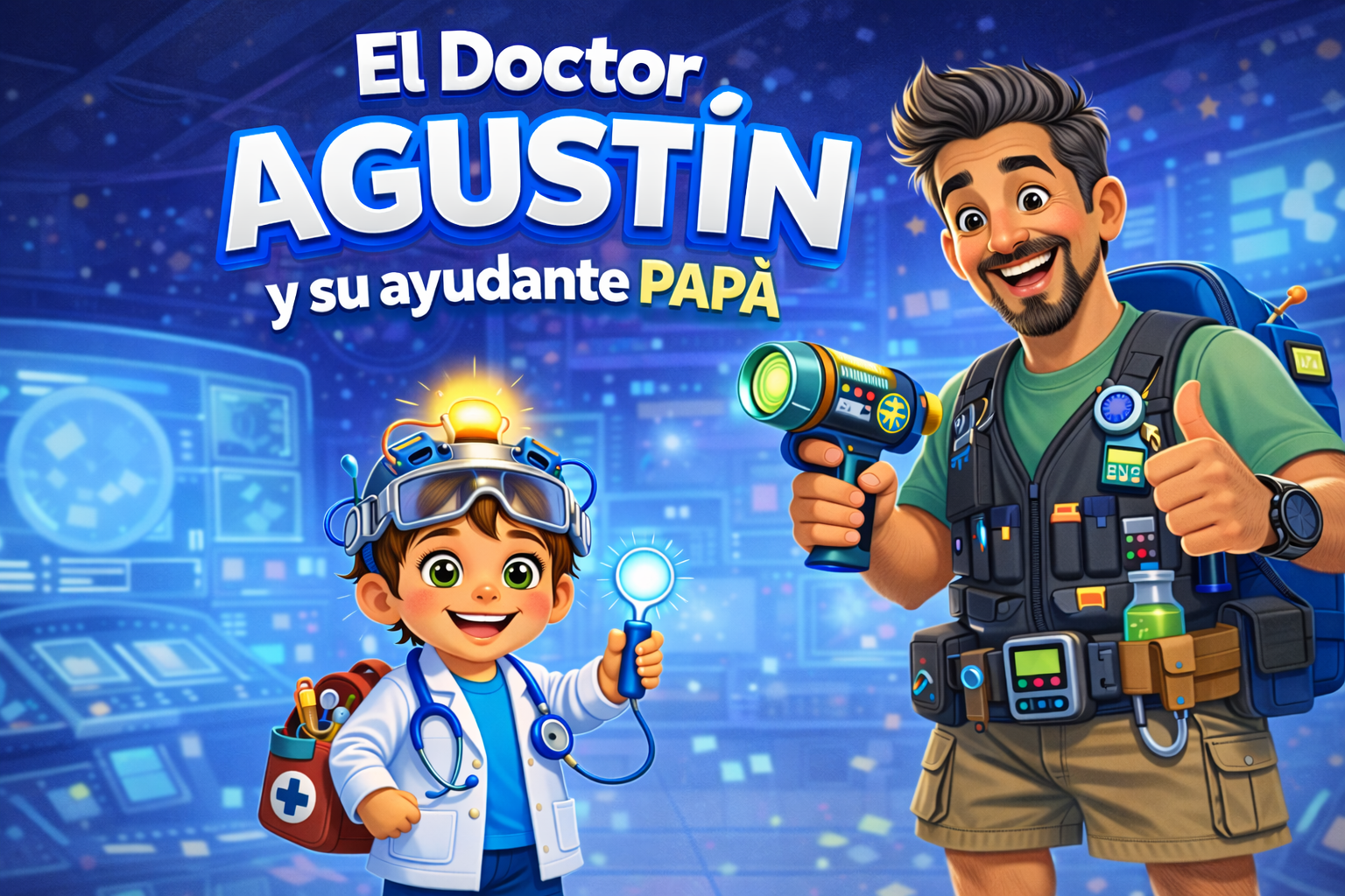 Doctor Agustín y su ayudante papá